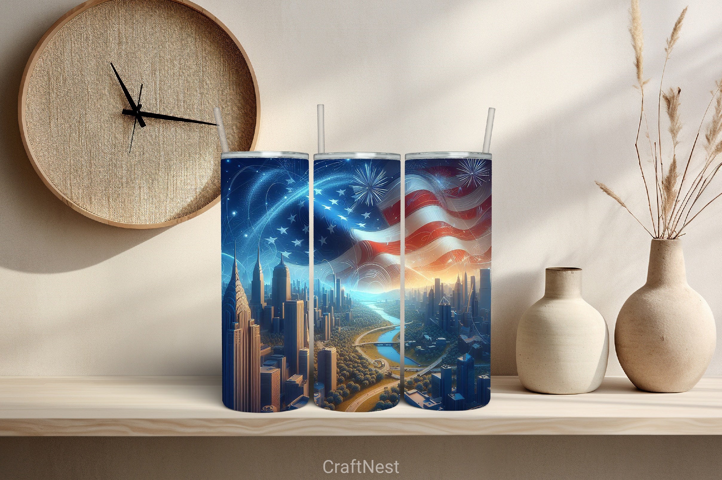 4th of July Tumbler Wrap Bundle 7 - CraftNest - Digital Crafting and Art