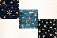Stars & Snowflakes Winter Glitter Clipart Bundle - CraftNest - Digital Crafting and Art