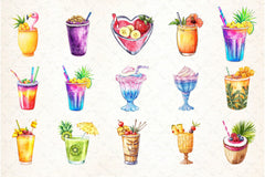 Summer Tropical Smoothie Cup Clipart Bundle 78 - CraftNest - Digital Crafting and Art