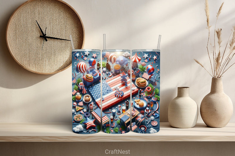 4th of July Tumbler Wrap Bundle 28 - CraftNest - Digital Crafting and Art