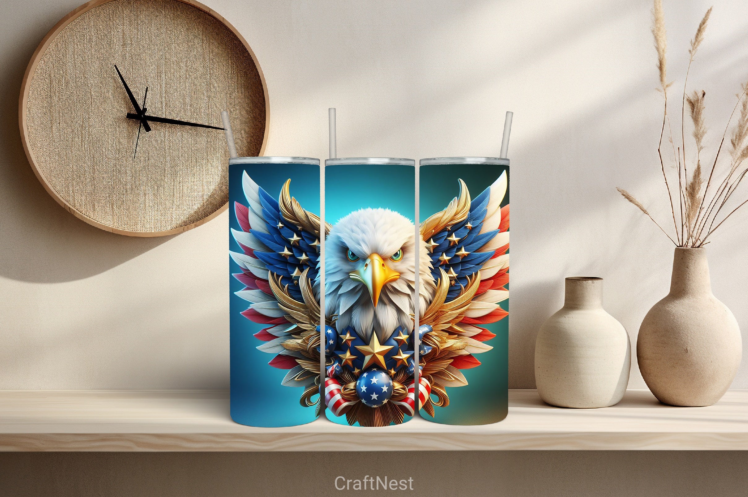 4th of July Tumbler Wrap Bundle 63 - CraftNest - Digital Crafting and Art
