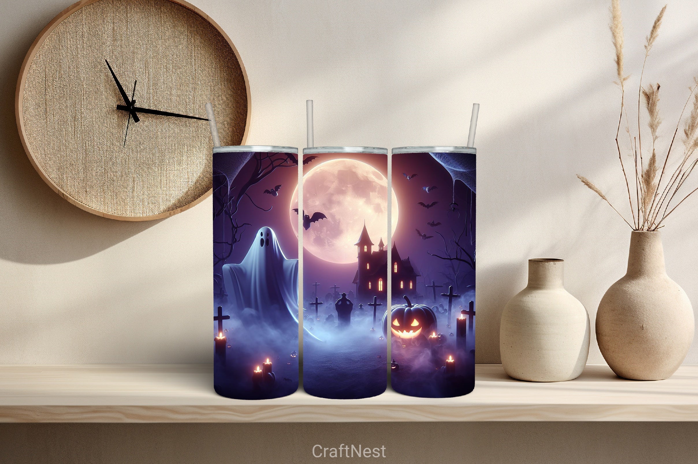 Halloween Tumbler Wrap Bundle 21 - CraftNest - Digital Crafting and Art