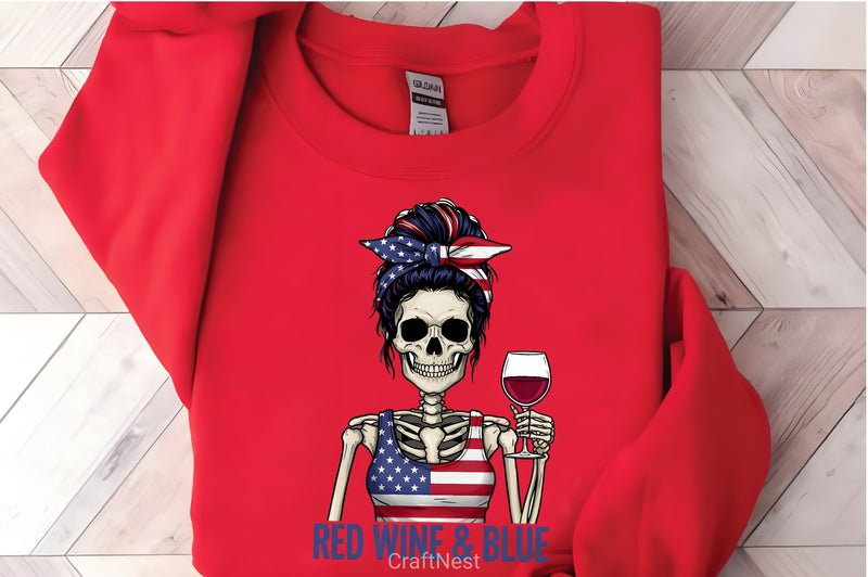 4th of July Wine & Blue Clipart Bundle 1 - CraftNest - Digital Crafting and Art