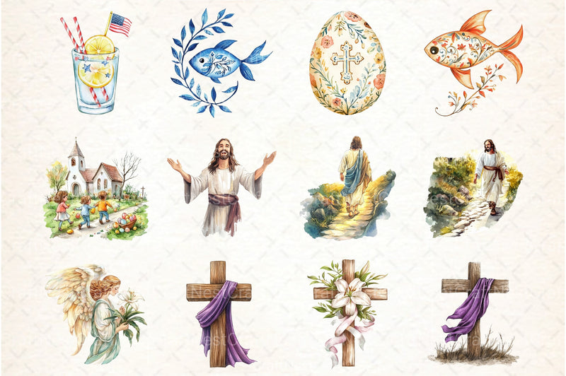Christian Easter Clipart Bundle Collection - CraftNest - Digital Crafting and Art