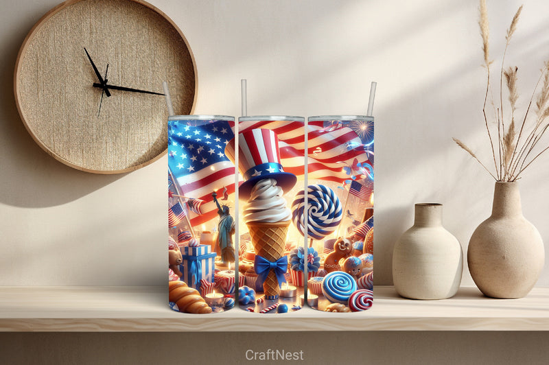 4th of July Tumbler Wrap Bundle 8 - CraftNest - Digital Crafting and Art