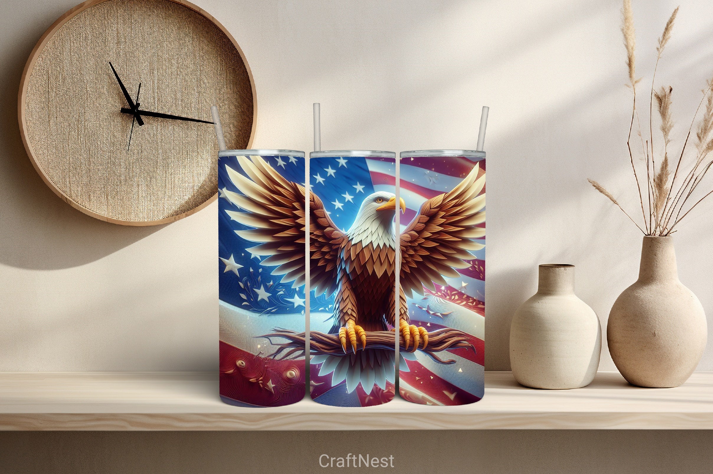 4th of July Tumbler Wrap Bundle 107 - CraftNest - Digital Crafting and Art