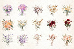 Boho Roses Clipart Bundle - CraftNest - Digital Crafting and Art