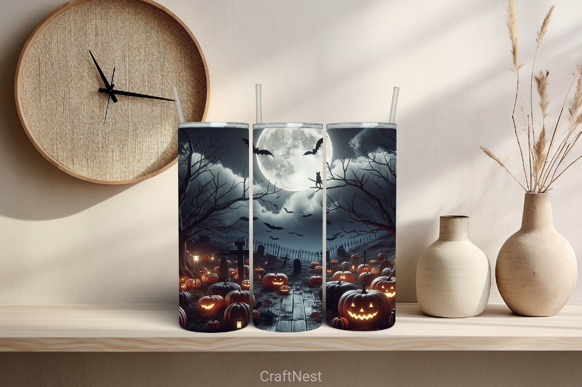 Halloween Tumbler Wrap Bundle 37 - CraftNest - Digital Crafting and Art