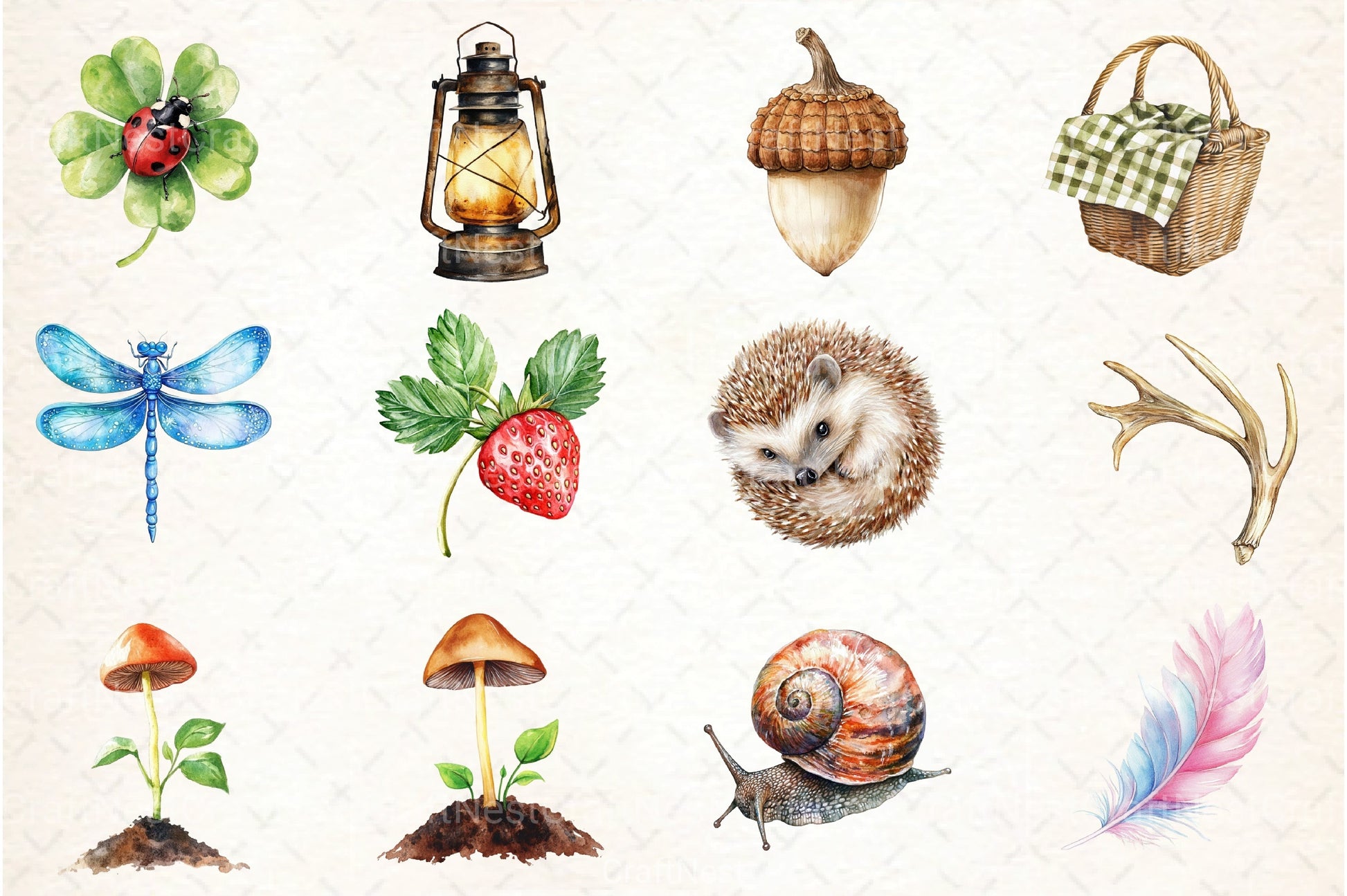 Summer Nature Walk Clipart Bundle - CraftNest - Digital Crafting and Art