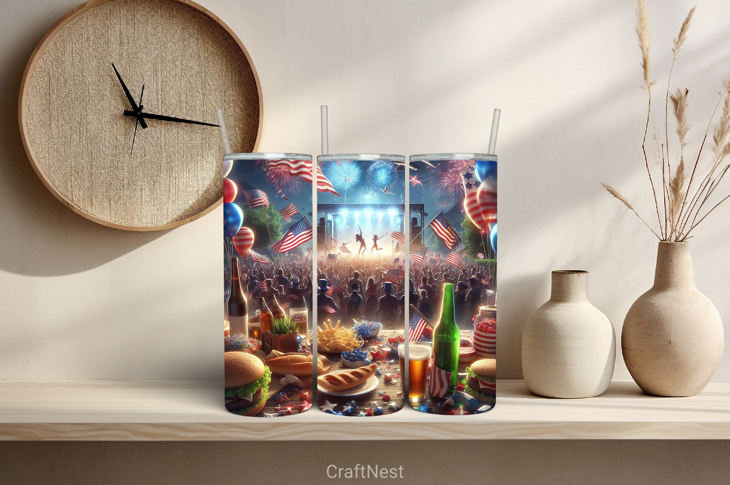 4th of July Tumbler Wrap Bundle 9 - CraftNest - Digital Crafting and Art