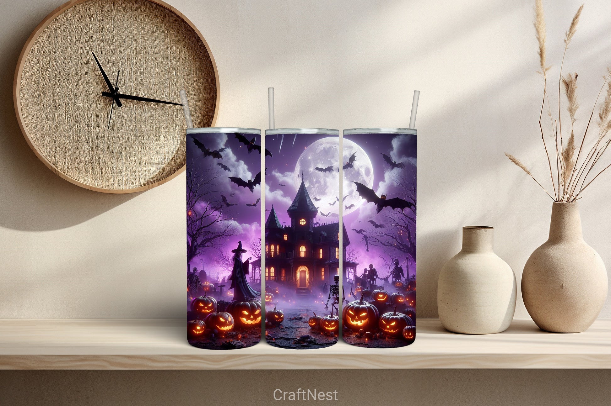 Halloween Tumbler Wrap Bundle 56 - CraftNest - Digital Crafting and Art