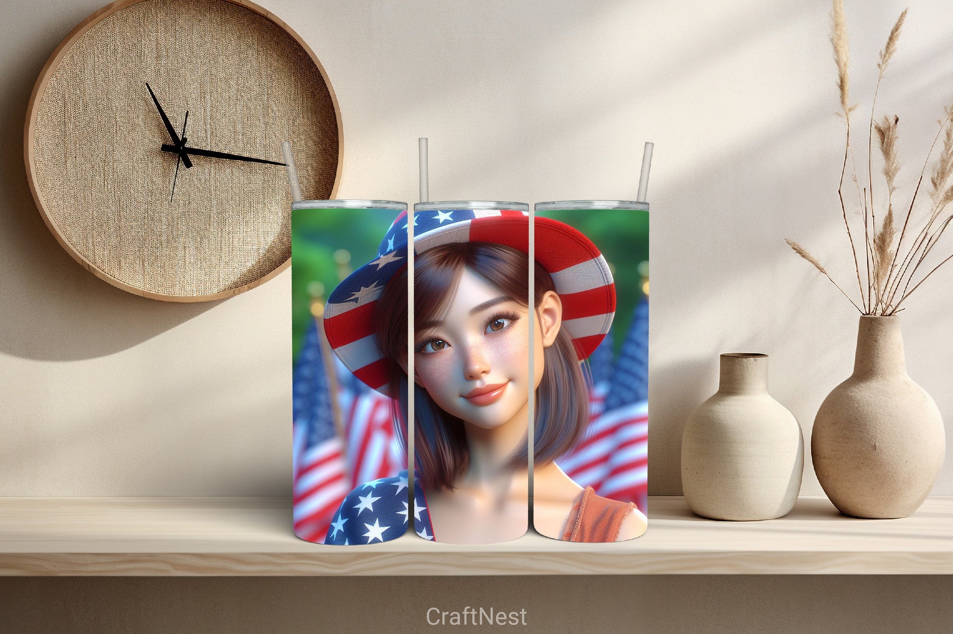 4th of July Tumbler Wrap Bundle 55 - CraftNest - Digital Crafting and Art