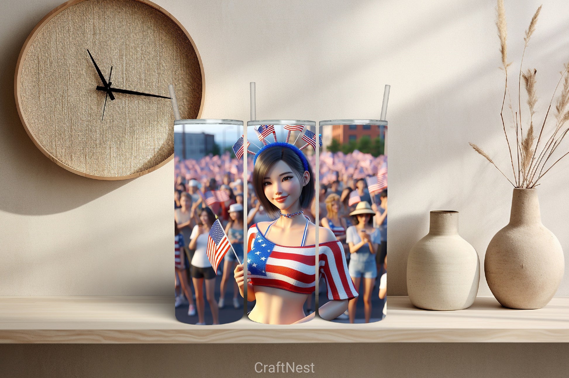 4th of July Tumbler Wrap Bundle 52 - CraftNest - Digital Crafting and Art