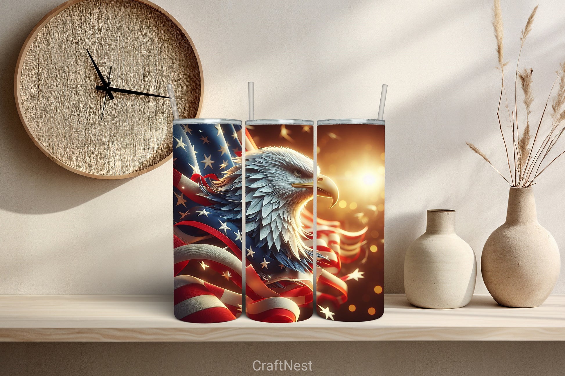 4th of July Tumbler Wrap Bundle 84 - CraftNest - Digital Crafting and Art