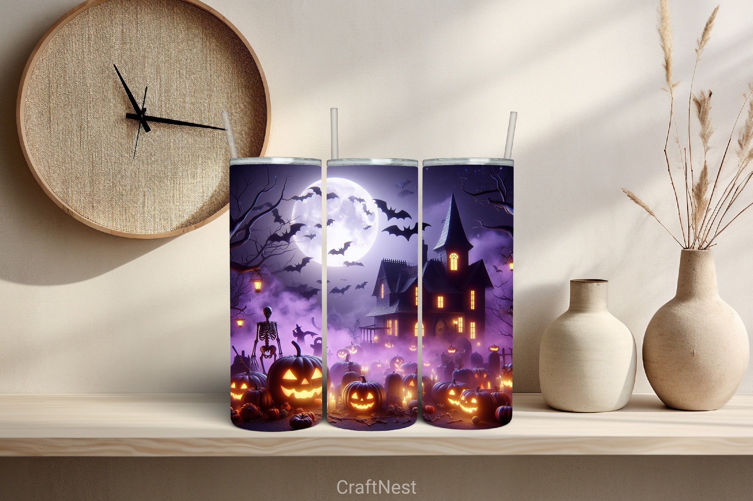 Halloween Tumbler Wrap Bundle 52 - CraftNest - Digital Crafting and Art