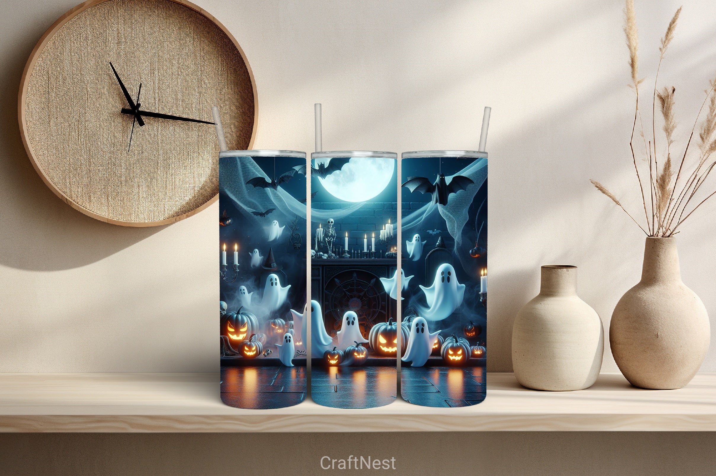 Halloween Tumbler Wrap Bundle 57 - CraftNest - Digital Crafting and Art