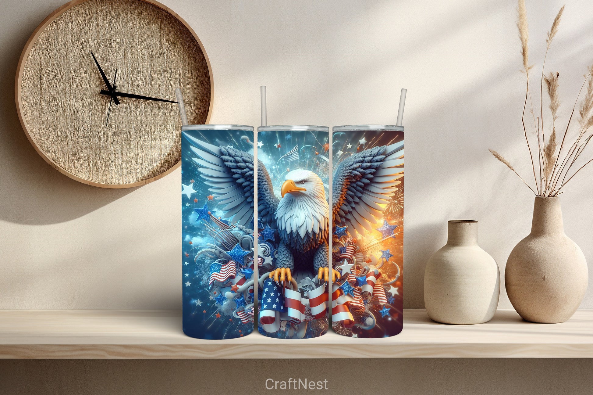 4th of July Tumbler Wrap Bundle 121 - CraftNest - Digital Crafting and Art