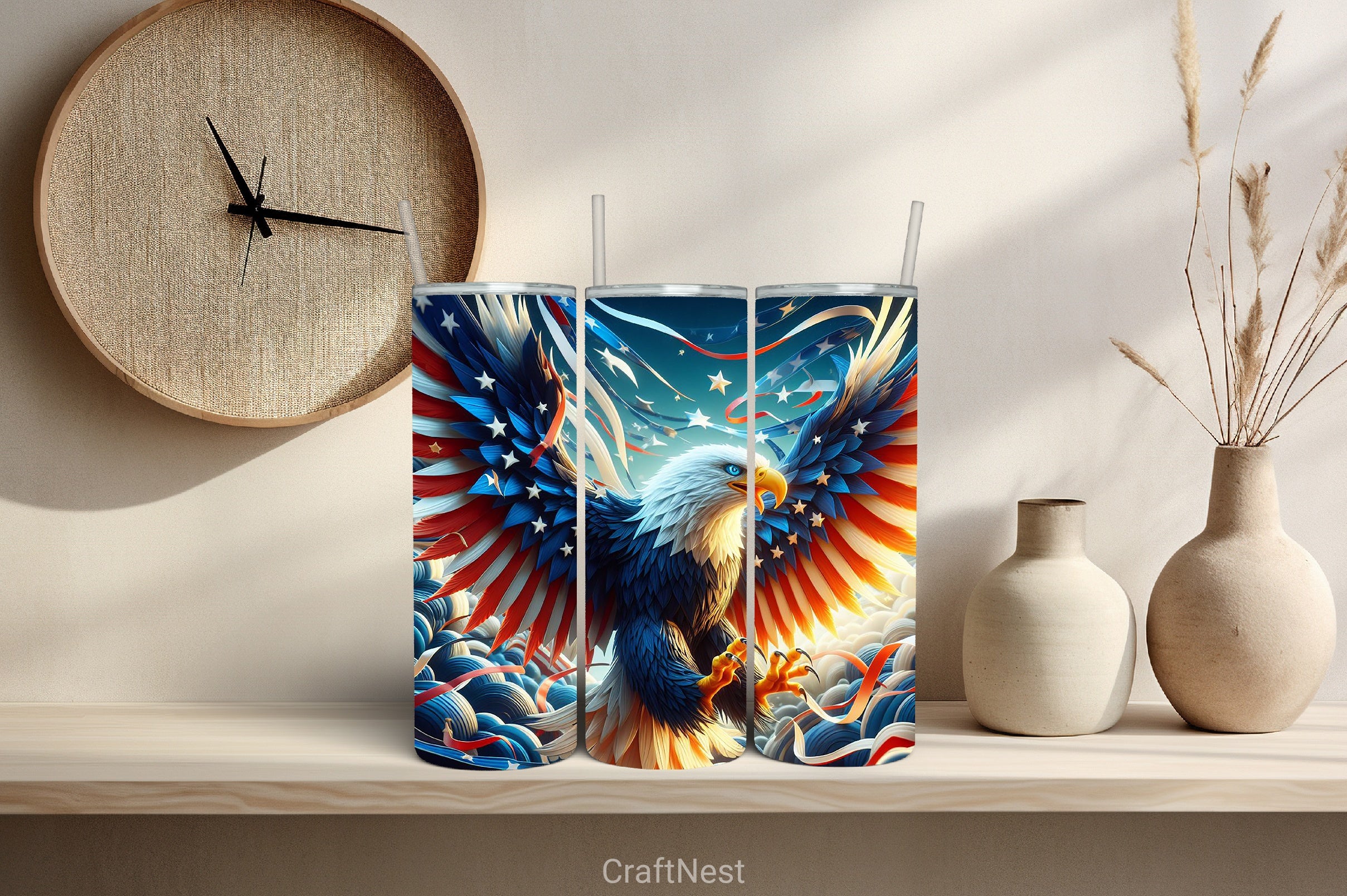 4th of July Tumbler Wrap Bundle 79 - CraftNest - Digital Crafting and Art
