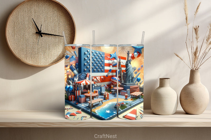 4th of July Tumbler Wrap Bundle 29 - CraftNest - Digital Crafting and Art