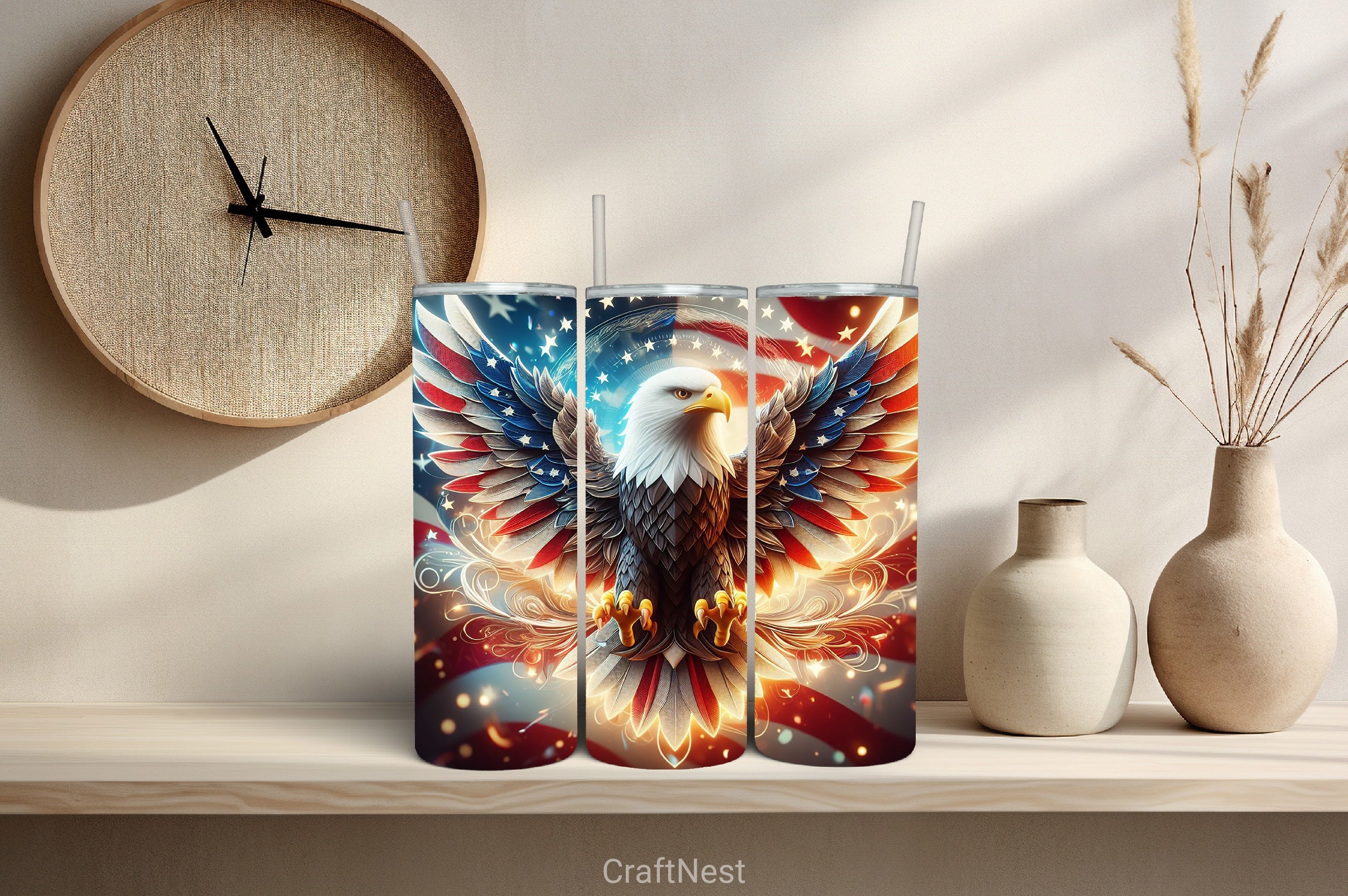 4th of July Tumbler Wrap Bundle 36 - CraftNest - Digital Crafting and Art