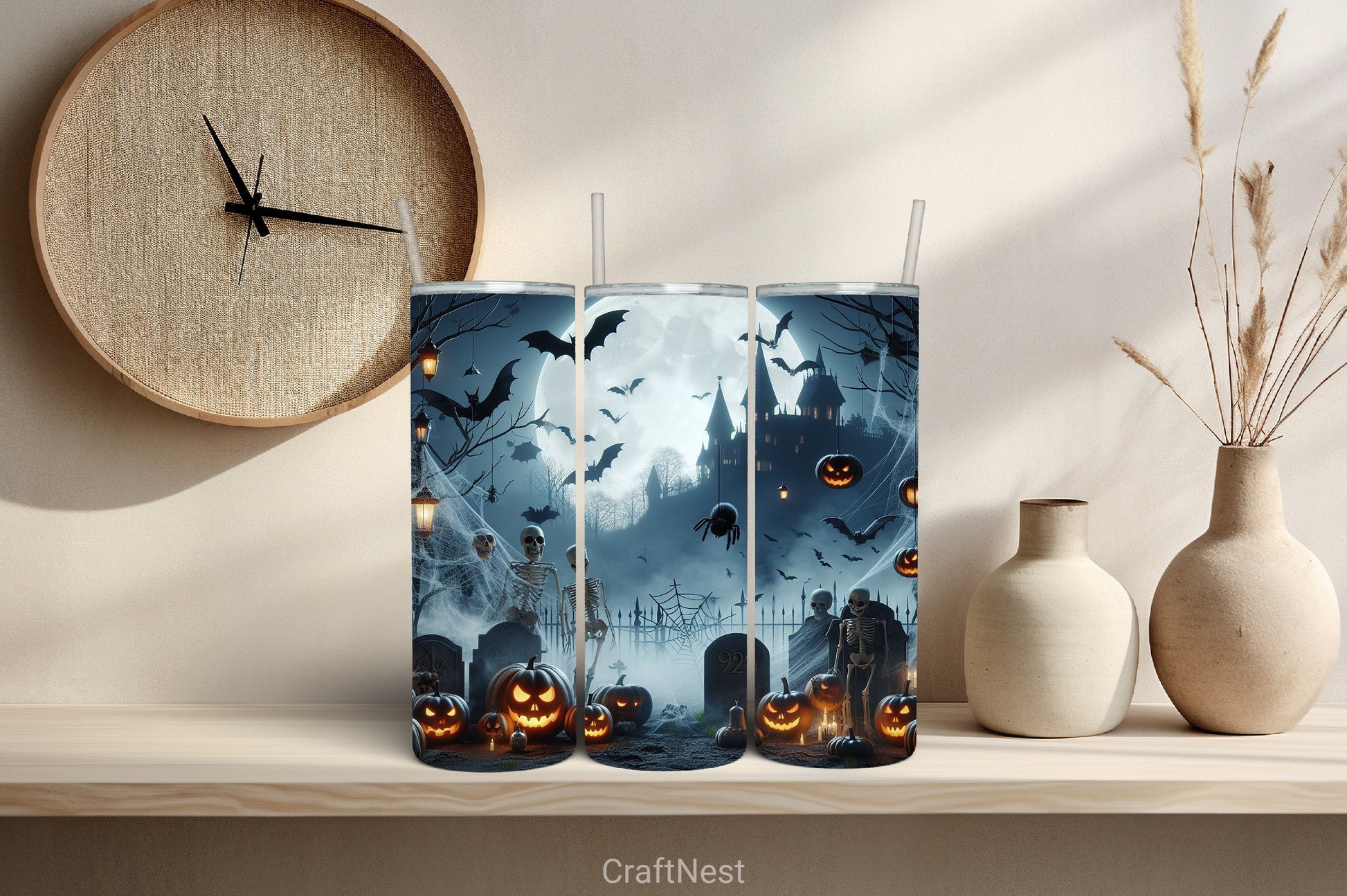 Halloween Tumbler Wrap Bundle 64 - CraftNest - Digital Crafting and Art