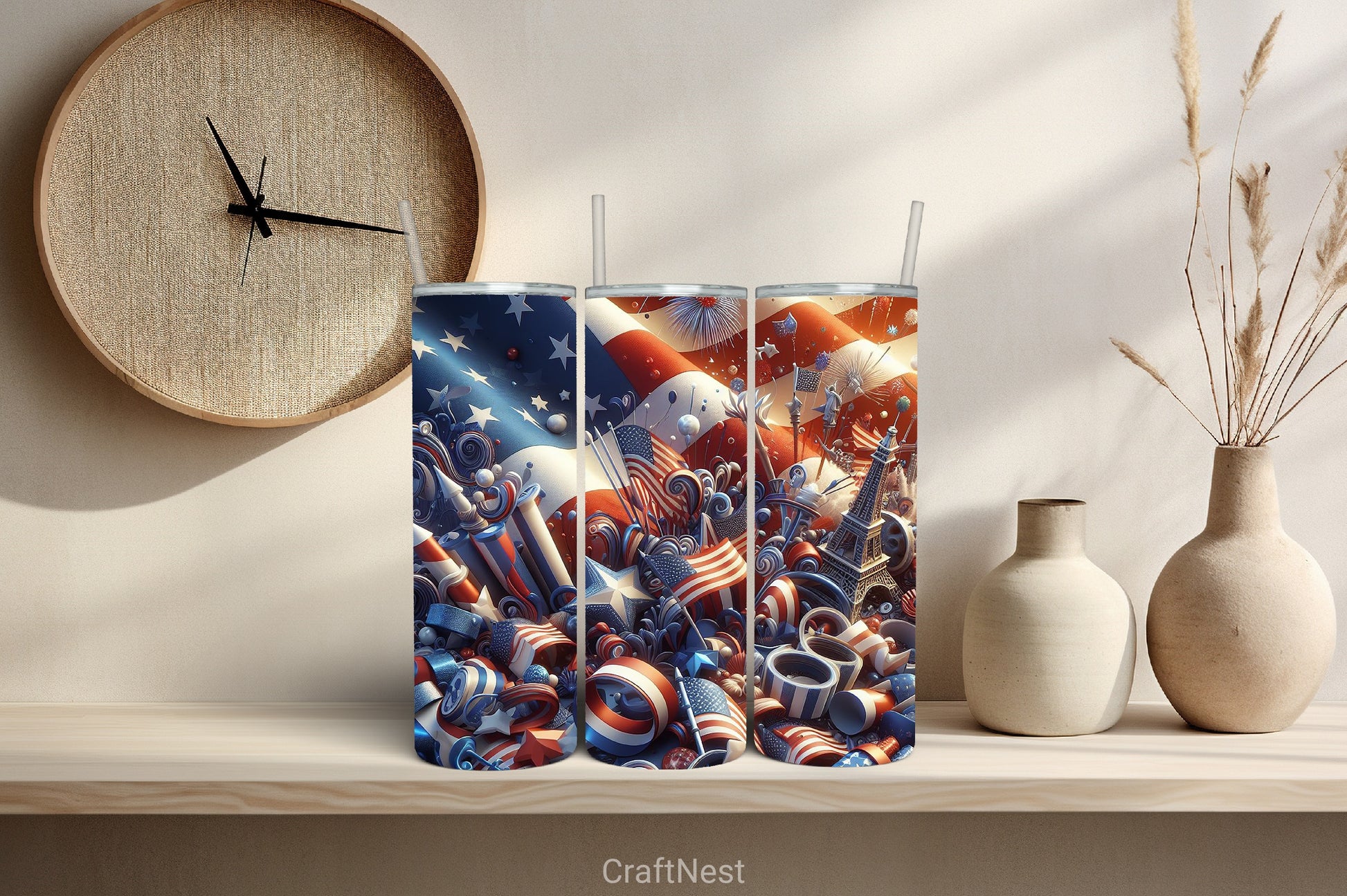 4th of July Tumbler Wrap Bundle 61 - CraftNest - Digital Crafting and Art