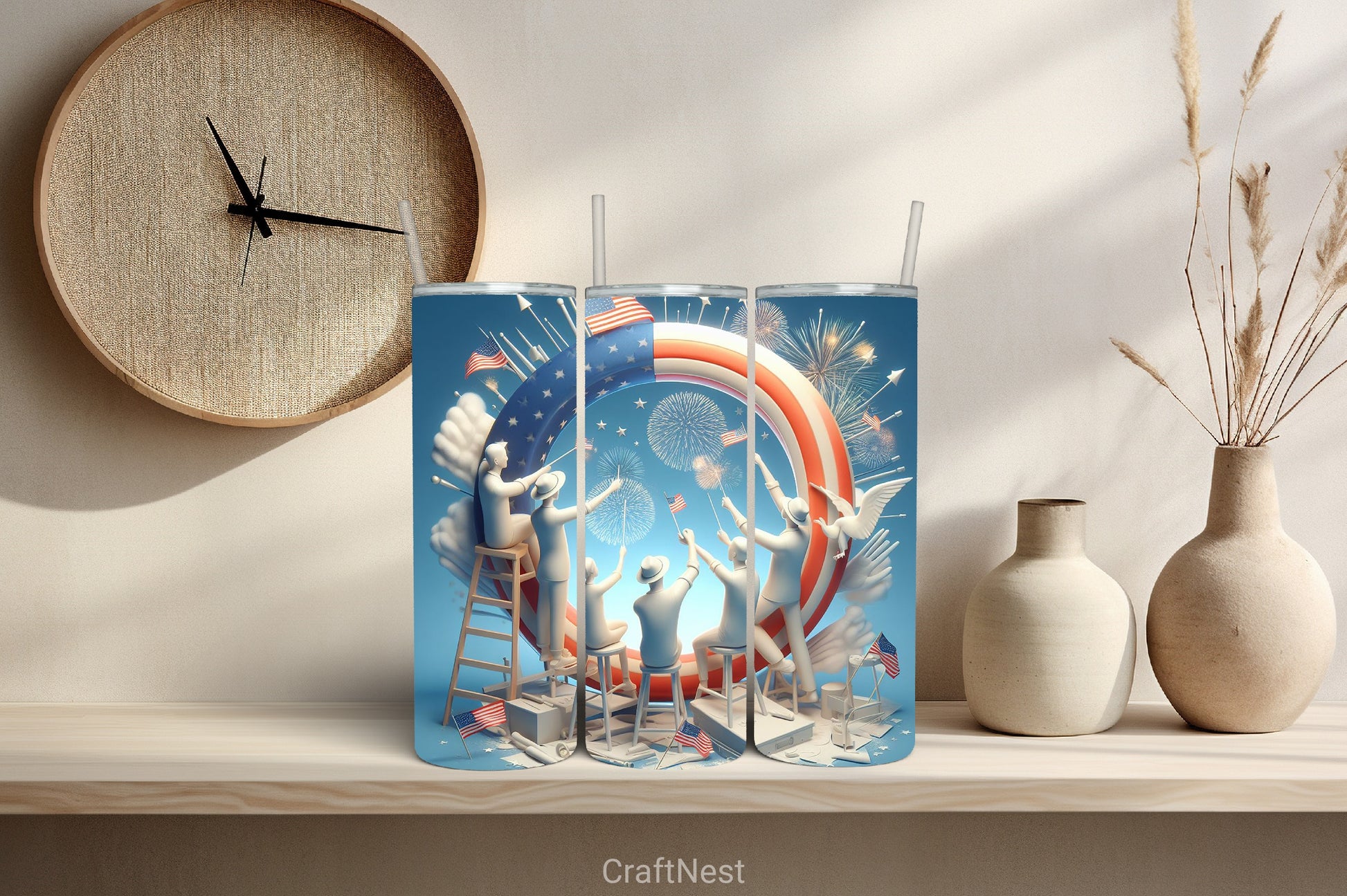 4th of July Tumbler Wrap Bundle 57 - CraftNest - Digital Crafting and Art