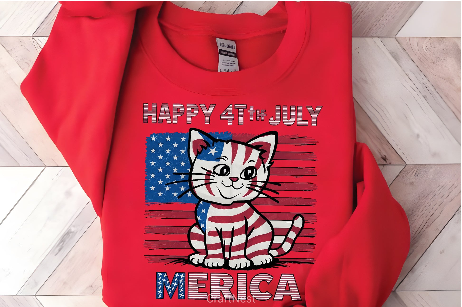 Happy 4th July Cat Clipart Bundle - CraftNest - Digital Crafting and Art