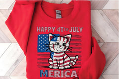 Happy 4th July Cat Clipart Bundle - CraftNest - Digital Crafting and Art