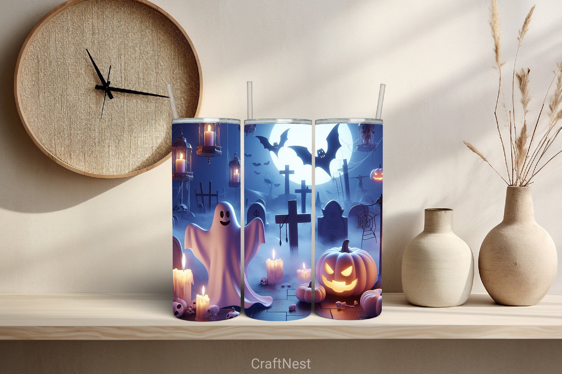 Halloween Tumbler Wrap Bundle 49 - CraftNest - Digital Crafting and Art