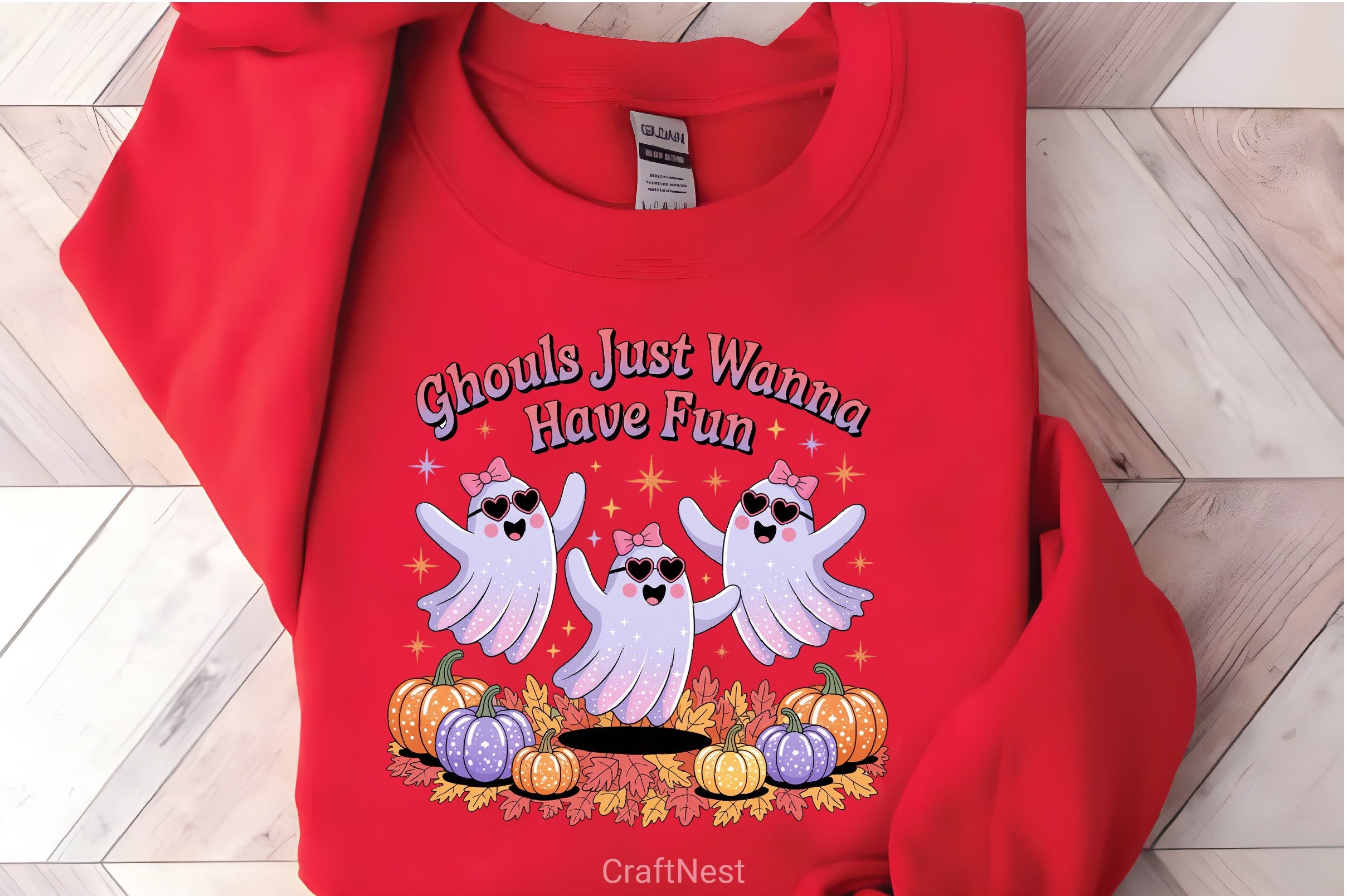 Pastel Ghosts Fall Leaves Clipart Bundle 5 - CraftNest - Digital Crafting and Art