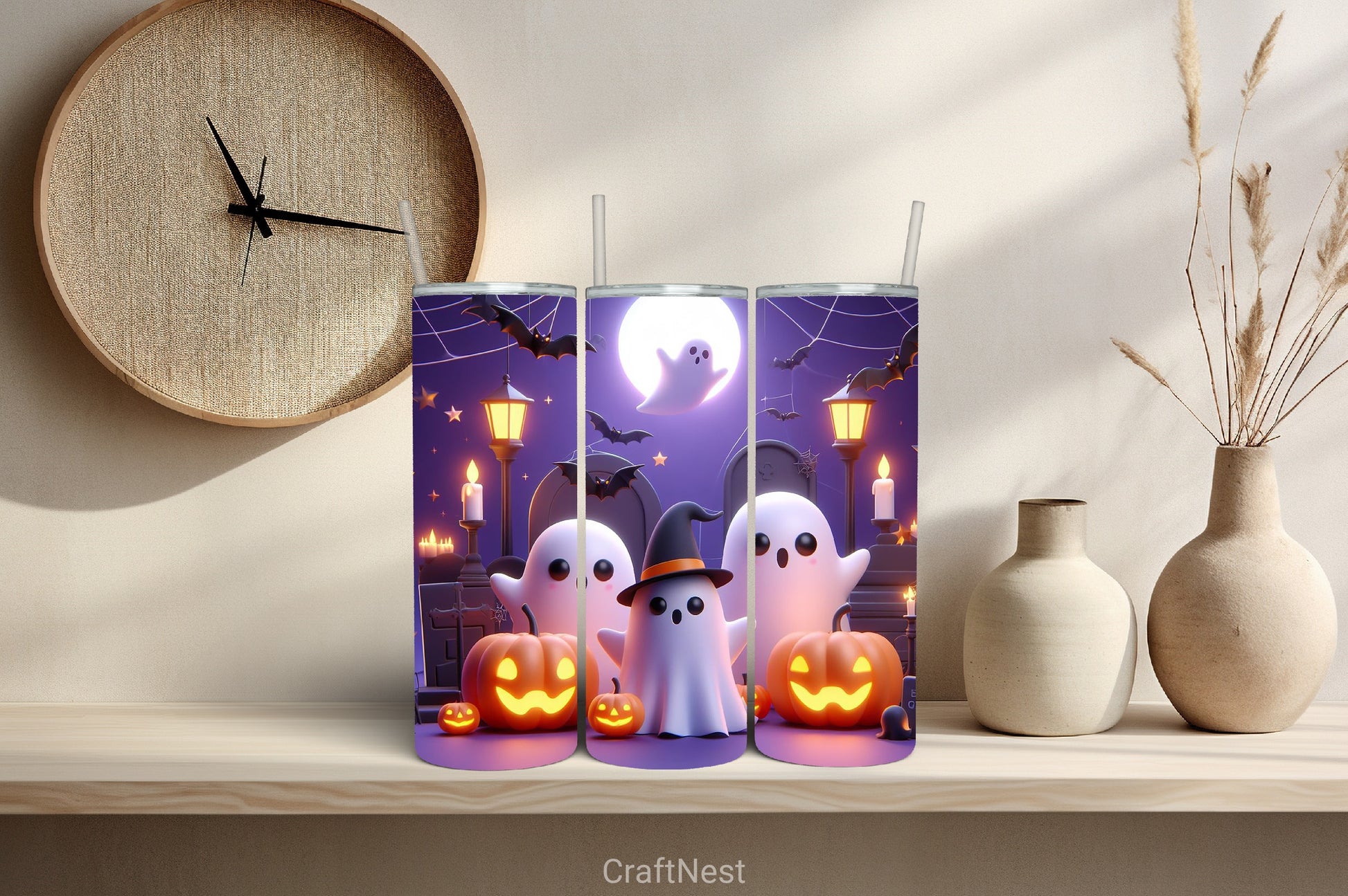 Halloween Tumbler Wrap Bundle 39 - CraftNest - Digital Crafting and Art