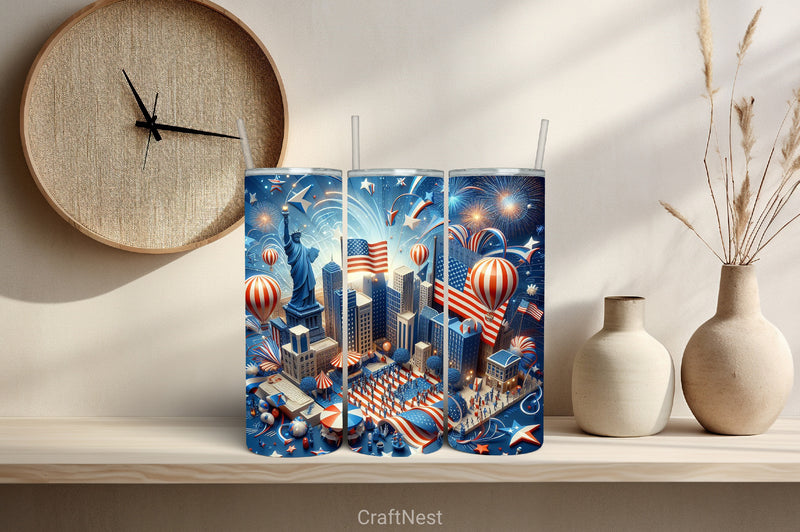 4th of July Tumbler Wrap Bundle 85 - CraftNest - Digital Crafting and Art