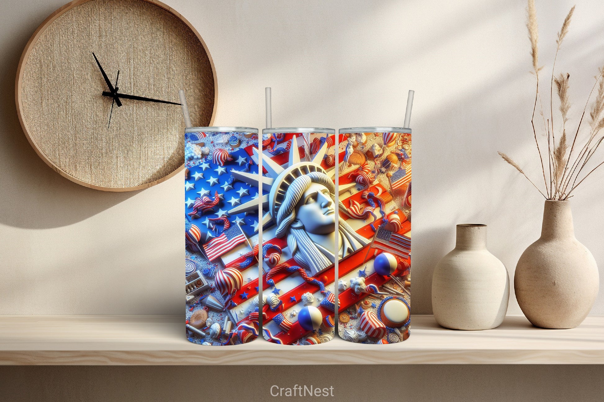 4th of July Tumbler Wrap Bundle 59 - CraftNest - Digital Crafting and Art