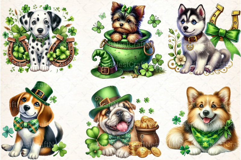 St. Patrick's Day Dog Clipart Bundle 88 - CraftNest - Digital Crafting and Art
