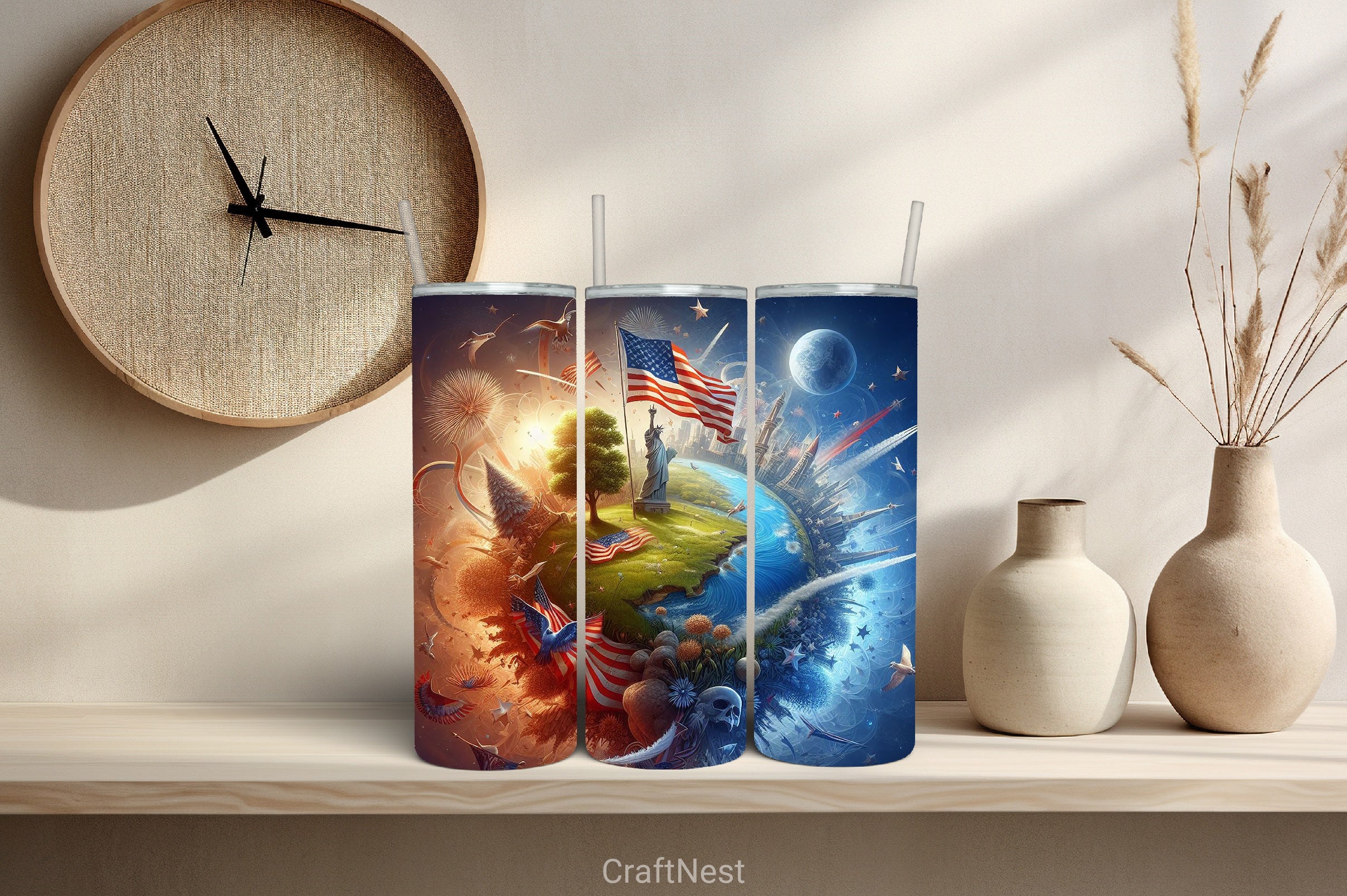 4th of July Tumbler Wrap Bundle 110 - CraftNest - Digital Crafting and Art