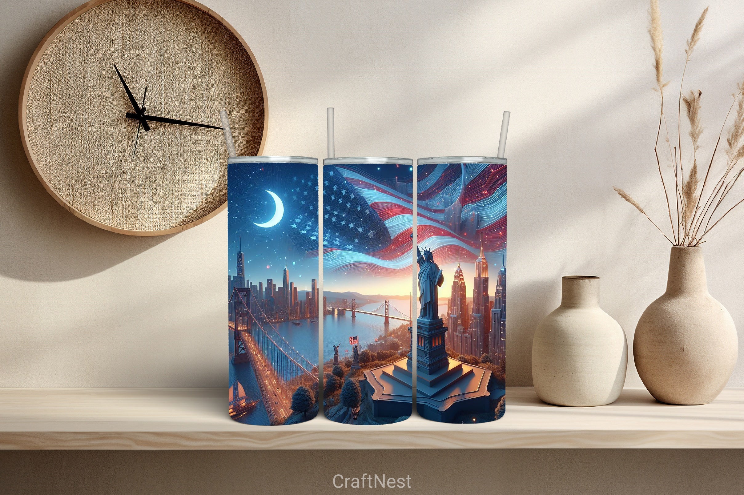 4th of July Tumbler Wrap Bundle 56 - CraftNest - Digital Crafting and Art