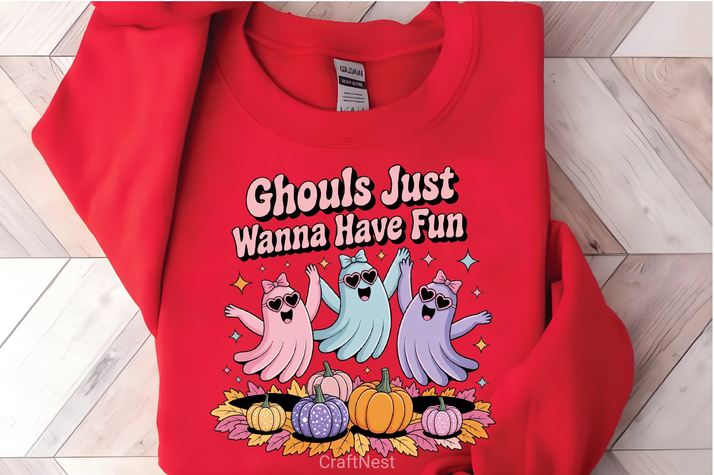 Pastel Ghosts Fall Leaves Clipart Bundle - CraftNest - Digital Crafting and Art