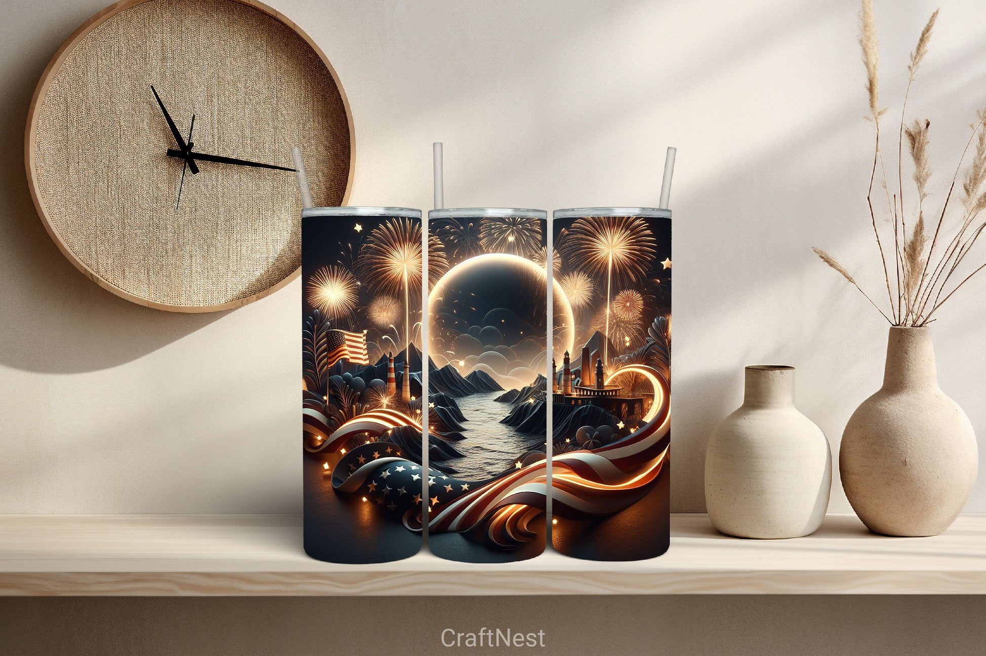 4th of July Tumbler Wrap Bundle 22 - CraftNest - Digital Crafting and Art