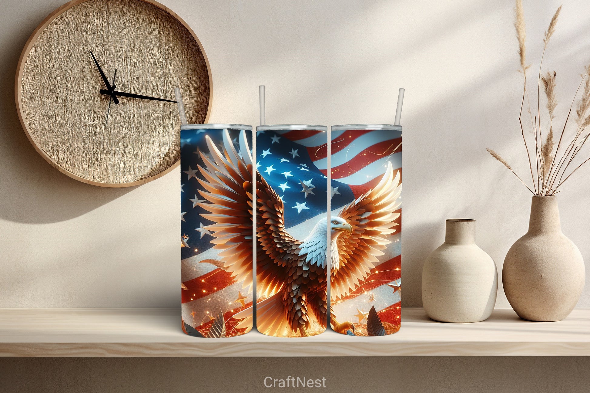 4th of July Tumbler Wrap Bundle 13 - CraftNest - Digital Crafting and Art