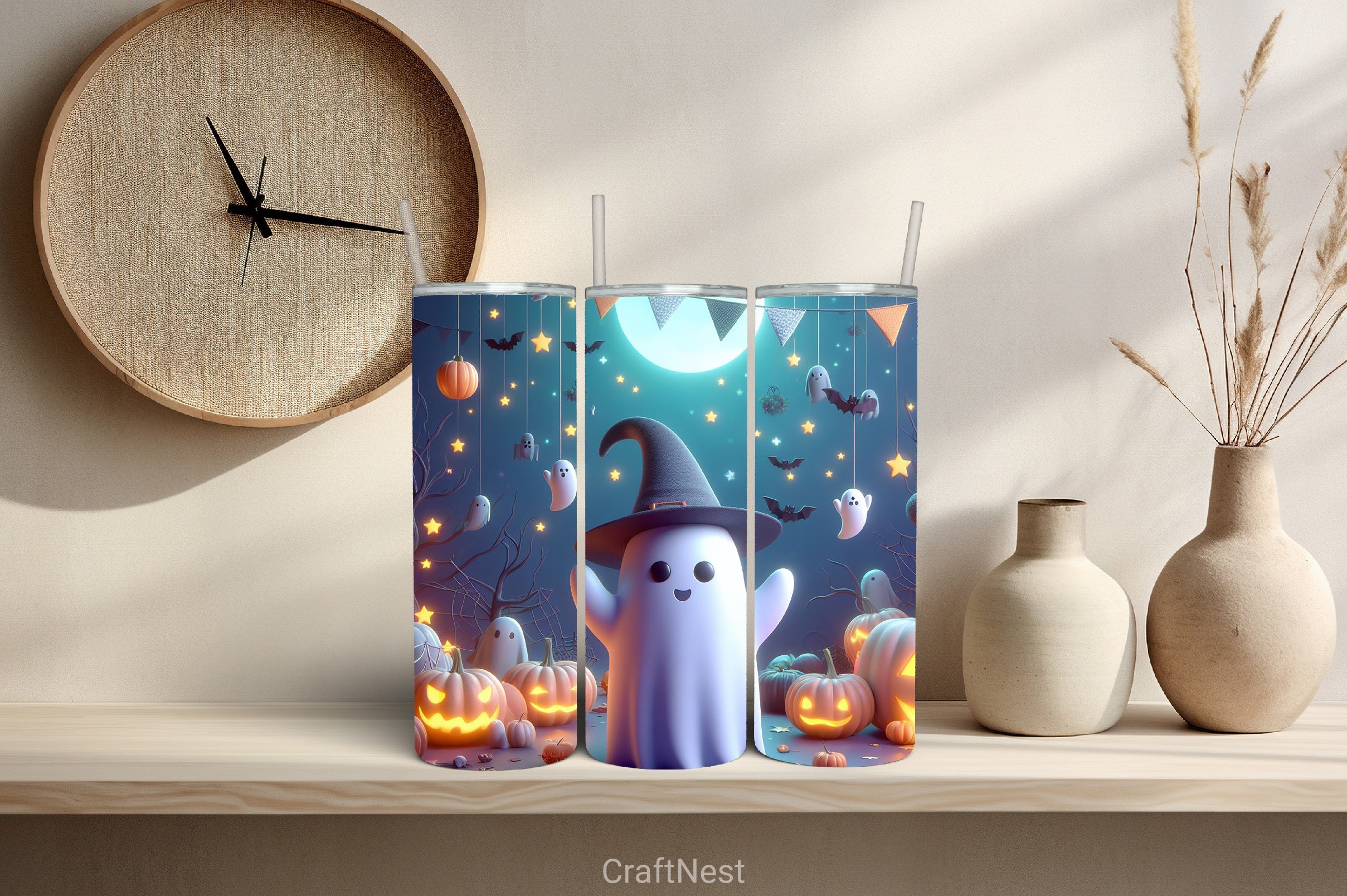 Halloween Tumbler Wrap Bundle 32 - CraftNest - Digital Crafting and Art