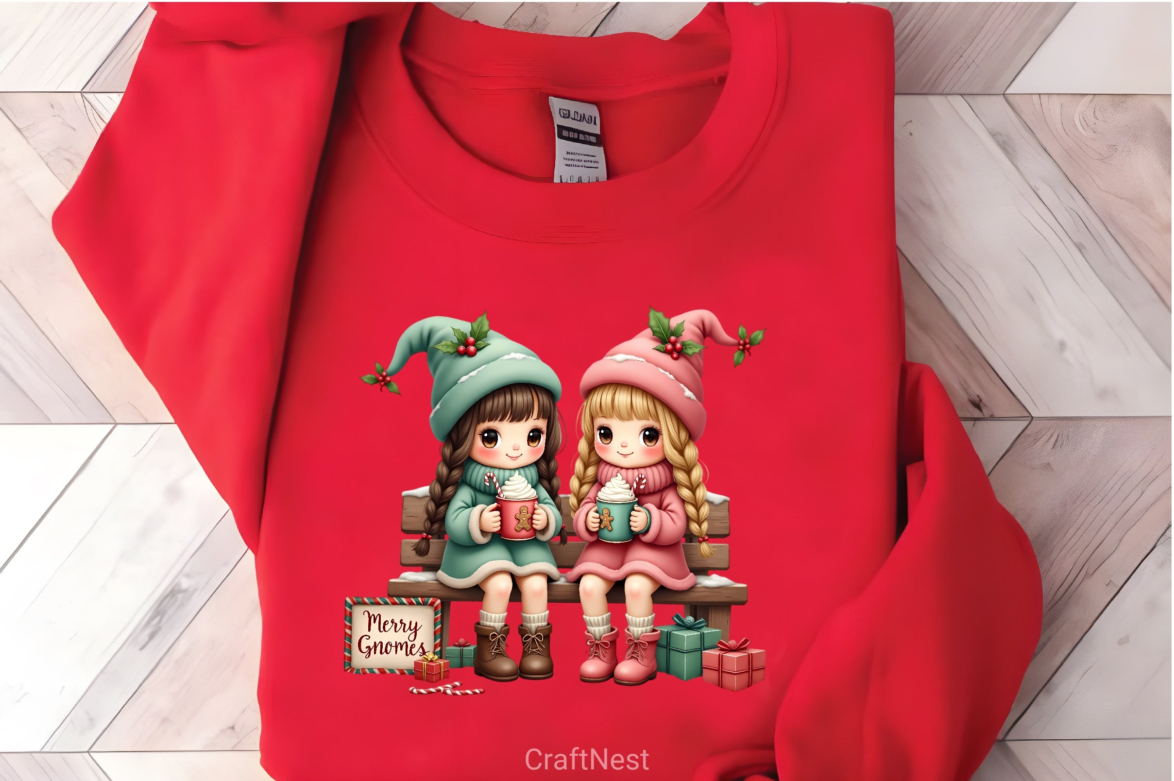 Festive Chibi Gnomes Winter Clipart Bundle - CraftNest - Digital Crafting and Art