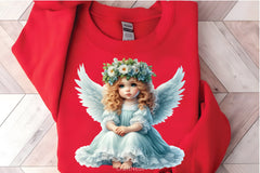 Cute Baby Angel Clipart Bundle - CraftNest - Digital Crafting and Art