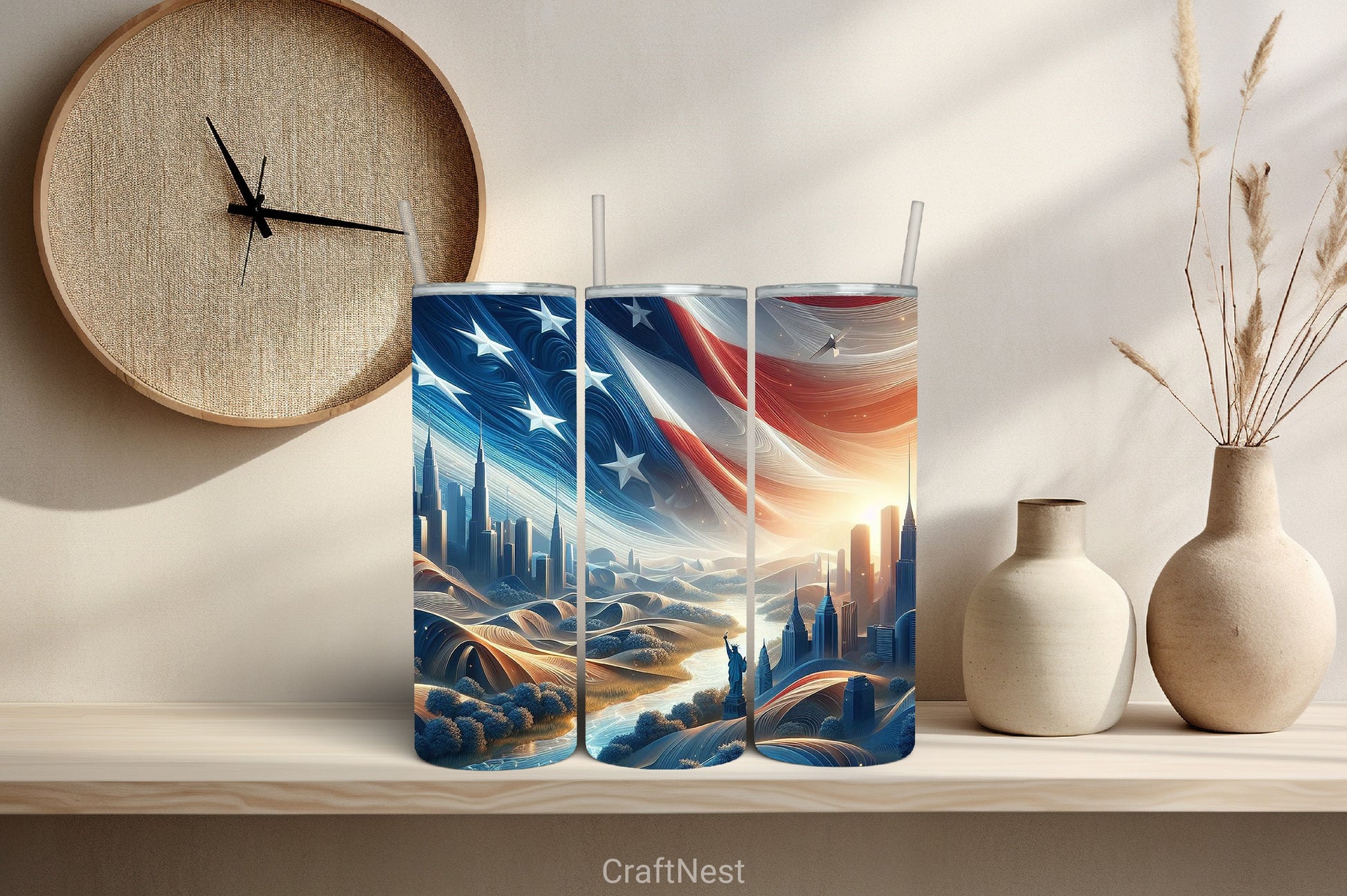 4th of July Tumbler Wrap Bundle 19 - CraftNest - Digital Crafting and Art