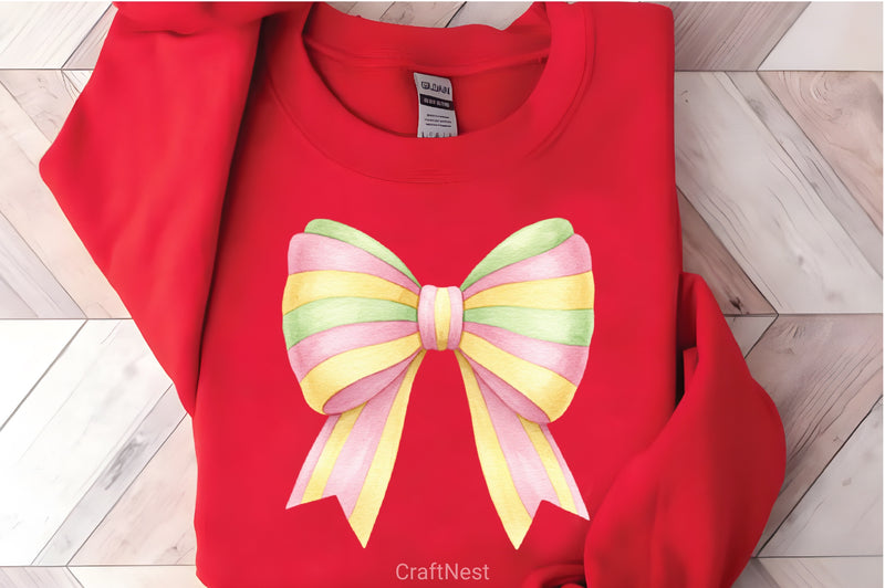 Watercolour Pastel Spring Bows Clipart Bundle 8 - CraftNest - Digital Crafting and Art