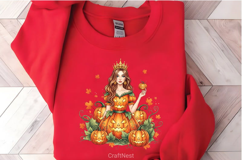Halloween Pumpkin Princess Clipart Bundle - CraftNest - Digital Crafting and Art