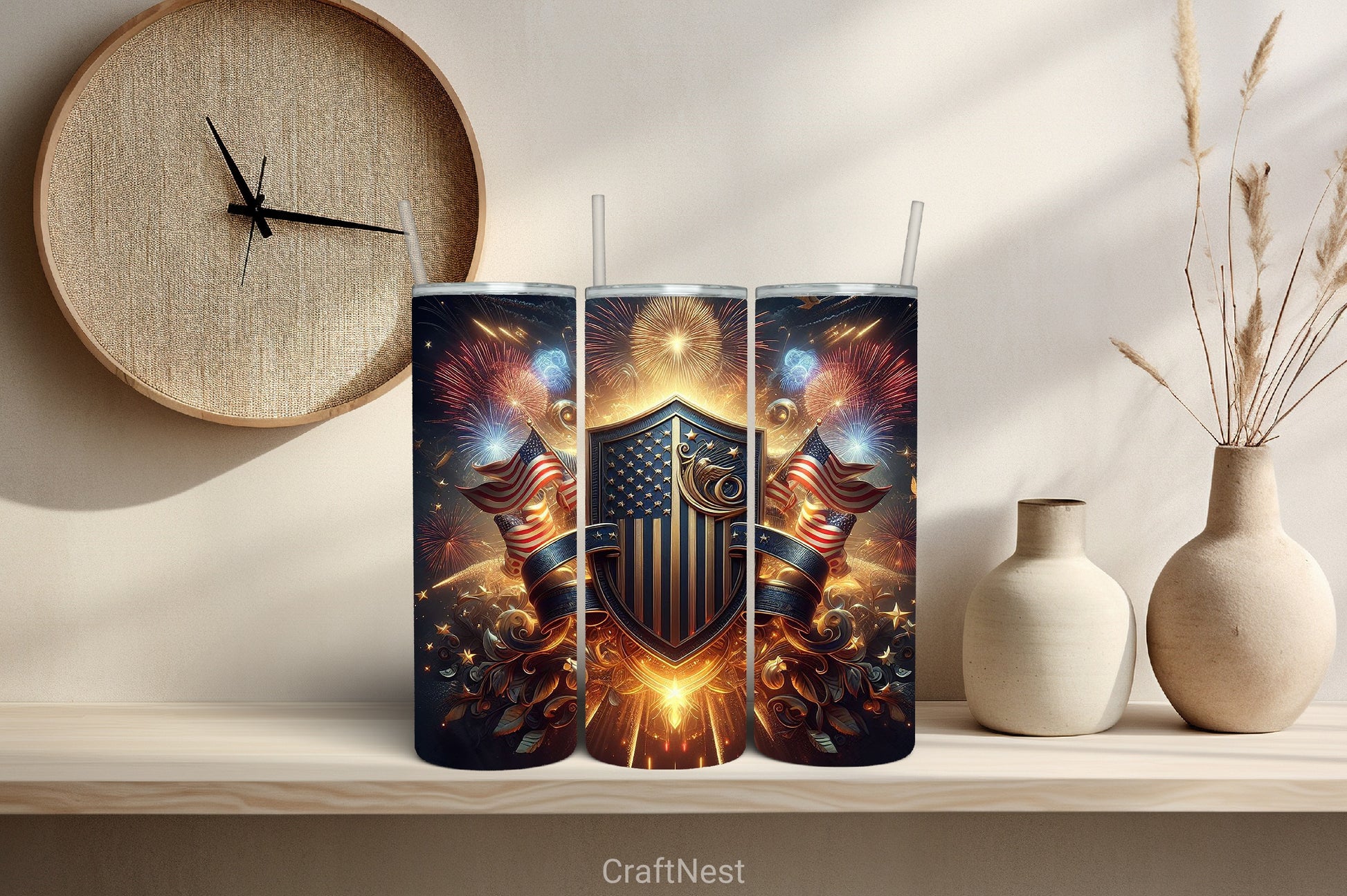 4th of July Tumbler Wrap Bundle 27 - CraftNest - Digital Crafting and Art