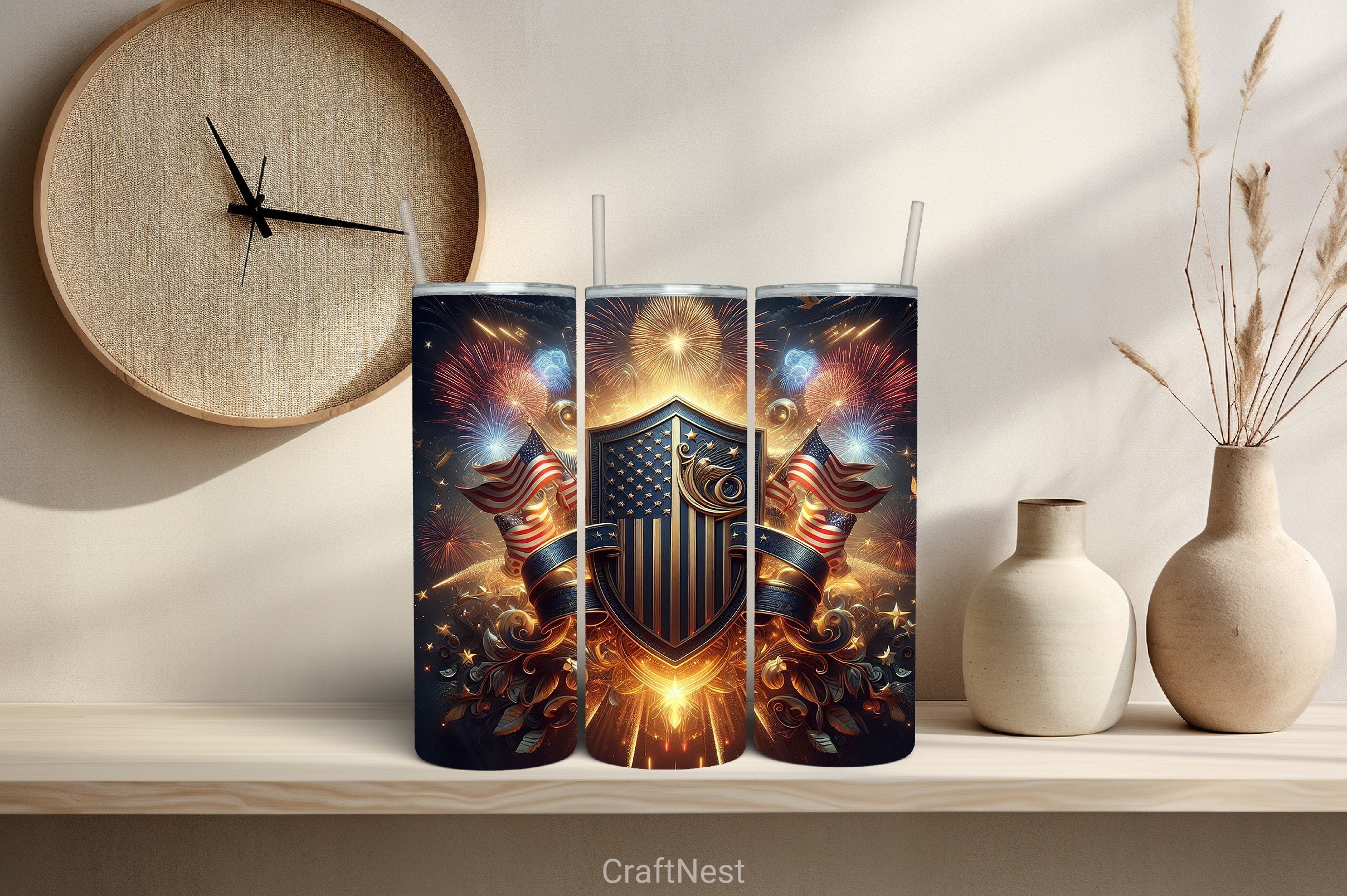 4th of July Tumbler Wrap Bundle 27 - CraftNest - Digital Crafting and Art