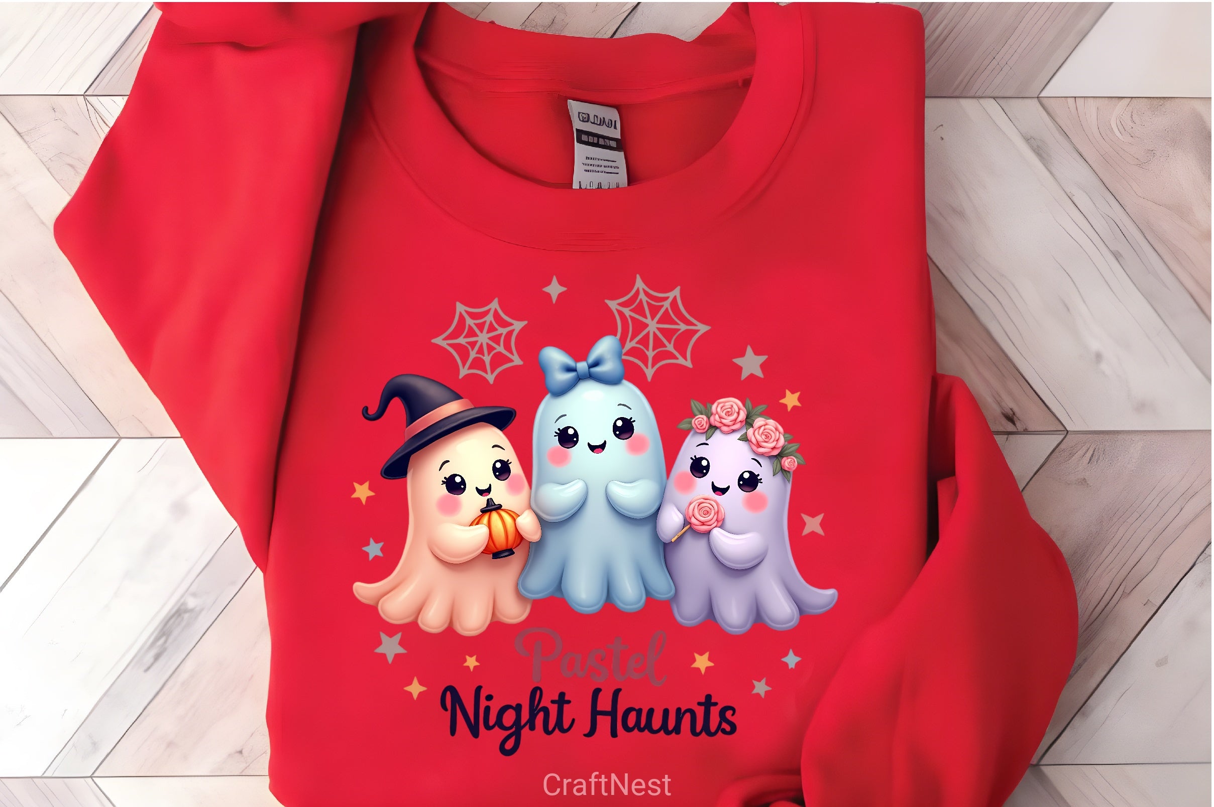 Pastel Kawaii Halloween Ghosts Clipart Bundle - CraftNest - Digital Crafting and Art