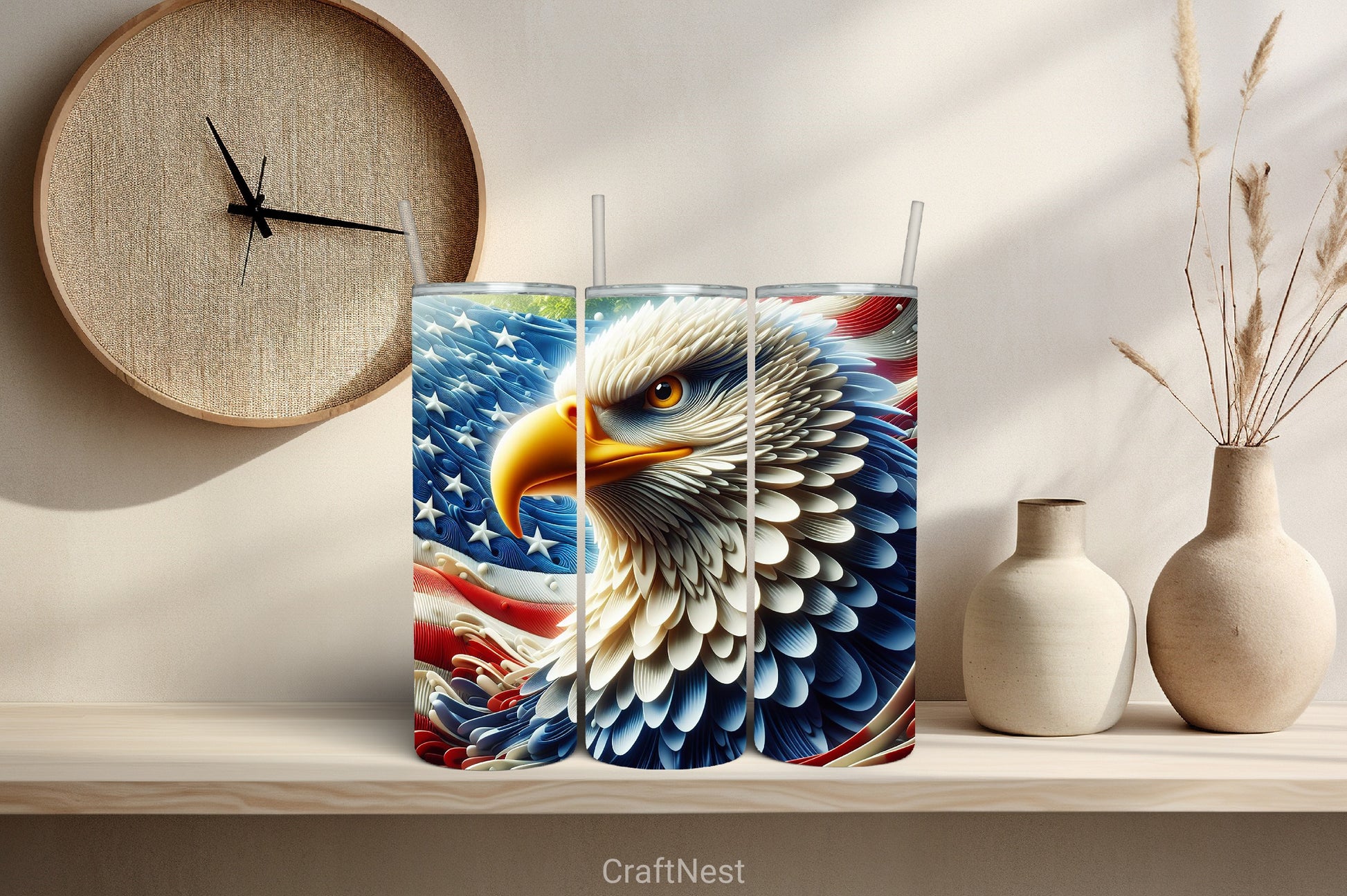 4th of July Tumbler Wrap Bundle 92 - CraftNest - Digital Crafting and Art